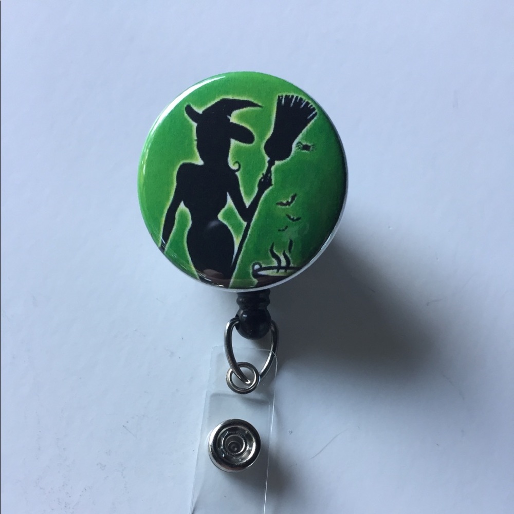 Halloween Witch ID Badge Reel